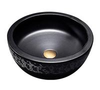 KYYRNY Countertop Sinks for Bathroom and Cloakroom, Strong and Durable, No Yellowing, Ceramic Sink, Round, Without Overflow and Tap, Wash Basin, 40X40X15CM (03)