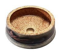 KYYRNY Oval Handmade Bathroom Wash Basin, Classic Design, Countertop Sink, Vintage Ceramic Washbasin for Modern and Traditional Bathrooms, No Overflow, 40X38X16CM (06)