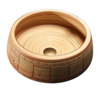 KYYRNY Oval Handmade Bathroom Wash Basin, Classic Design, Countertop Sink, Vintage Ceramic Washbasin for Modern and Traditional Bathrooms, No Overflow, 40X38X16CM (20)