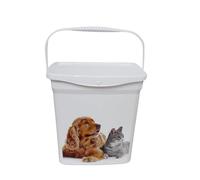 KYY'Z Airtight Pet Food Storage Box 6L - Reusable Plastic Container with Carry Handle - Keeps Dog & Cat Food Fresh -Lightweight, Durable Bin for Dry Kibble, Biscuits, Snacks & Treats (1)