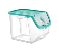 KYY'Z Coral Food Storage Containers with Lids Plastic Vegetable Storage Box Veggies Potatoes Fruit Garlic Onions Potato Pot Onion Pot Pantry Box Kitchen Organizer Reusable Recyclable BPA free (2)