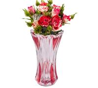 KYY'Z Glass Vase Decorative Glass Colorful Vase for Centerpieces, Flower Arrangements, Home Decor, Perfect for Wedding Birthday Valentine's Day Gift Tail Shape Thickened 23cm Tall