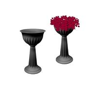 KYY'Z Plant Pots Urn Stand 2 Pack | Plastic Flower Nursery Pot Large Black |Barrel Tub Planters Outdoor Garden Strong Tall | No Drainage Lightweight Sturdiness Weather Resistant | 75cm