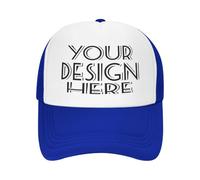 KYZMZ Custom Hats for Men Personalized Trucker Hats Add Your Own Image/Text/Logo Baseball Cap Blue