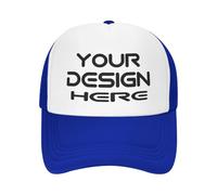 KYZMZ Custom Hats for Men Personalized Trucker Hats Add Your Own Image/Text/Logo Baseball Cap Blue