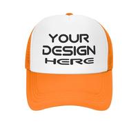 KYZMZ Custom Hats Wholesale Price for Men Personalized Trucker Hats Add Your Own Image/Text/Logo Baseball Cap Orange