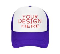 KYZMZC Custom Hat for - Wholesale Price Add Your Own Design/Text/Photos, Personalized Baseball Cap, Trucker Hat, Fishing Cap Purple