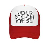KYZMZC Custom Hat for - Wholesale Price Add Your Own Design/Text/Photos, Personalized Baseball Cap, Trucker Hat, Fishing Cap Red