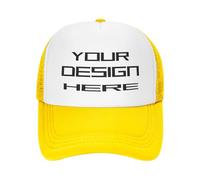 KYZMZC Custom Hats Design Your own Personalized Trucker hat in Bulk for Men and Women, Make Your own Custom Baseball Cap Yellow