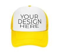 KYZMZC Custom Hats Your Design Here Personalized Hat Design Your Own Trucker Hat Yellow