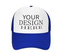 KYZMZC Personalized Baseball Cap - Custom Made Hat. Design Your own hat. Add Logo/Text/Photo. Custom Made hat for Men and Women. Blue