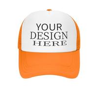 KYZMZC Personalized Baseball Cap - Custom Made Hat. Design Your own hat. Add Logo/Text/Photo. Custom Made hat for Men and Women. Orange