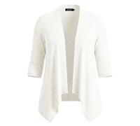Kyzoeyou Plus Size Open Front Cardigans Womens Lightweight Cardigan 3/4 Sleeve Bolero Shrugs Sheer Loose Casual High Low Hem Beach Cover Ups XL-5XL (White, XXL)