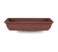 KYZ'Z Large Rectangular Garden Trough Planter Box - Durable Plastic Plant Pot for Outdoor Flower, Herb & Vegetable Growing - Weather Resistant Troughs for Patio, Balcony, Fence (2x Terracotta, 70cm)