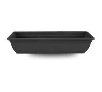 KYZ'Z Large Rectangular Garden Trough Planter Box - Durable Plastic Plant Pot for Outdoor Flower, Herb & Vegetable Growing - Weather Resistant Troughs for Patio, Balcony, Fence (1x Black, 70cm)