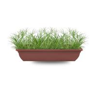 KYZ'Z Large Rectangular Garden Trough Planter Box - Durable Plastic Plant Pot for Outdoor Flower, Herb & Vegetable Growing - Weather Resistant Troughs for Patio, Balcony, Fence (2x Terracotta, 60cm)