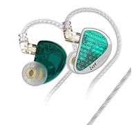 KZ AS16 PRO in Ear Monitor,8 BA Units on Each Side Wired Earphone with Detachable Cable HiFi IEM Earbuds,Stage Monitor Earphone HiFi Earbuds Headphone for Musician Audiophile(Cyan,Without Mic)