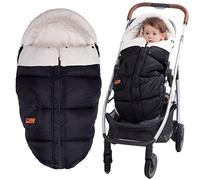 KZ Dotnz Universal Stroller Footmuff Sack, Front Panel Removeable Multifunction Stroller Bunting Bag, Cosy Toes Fleece Lined Stroller Sleeping Bag Fit for Most Stroller, Pram, Jogger, Pushchair