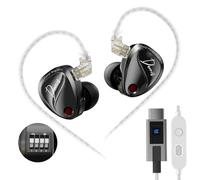 KZ Duonic USB C Headphones, Triple-Magnet Planar Magnetic + Super-Linear Dynamic Dual Driver in-Ear Monitor, HiFi Bass Earbuds with Microphone, Comfort-fit Noise Isolating IEM (DSP, Tuning)