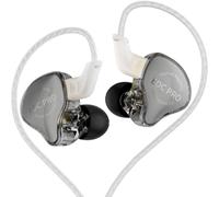 KZ EDC Pro in-Ear Monitors, HiFi Stereo Stage/Studio IEM Wired Noise Isolating Sport Earphones/Earbuds/Headphones with Detachable Cable for Musician Audiophile (Without Mic, Silver-Plated Cable)