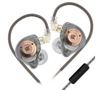KZ EDX PRO X in Ear Monitor Earbuds, IEM Earphones Headphone with Single Super-Linear Dynamic Drive, 0.75mm 2Pin Cable for Audiophile Video Music Church(Gray with Mic)