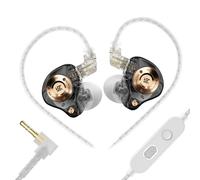 KZ EDZ Gaming Earbuds with Mic, Low Latency in-Ear Monitors for FPS Gamers, Dual-Driver Wired Headphones, Immersive Sound & Clear Team Chat for Smartphone, Tablet