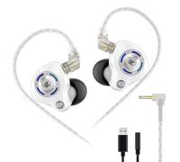 KZ Gale Wired Earbuds, Noise Isolating Fit in Ear Monitors, Ear-Hook Design Never Fall Off, Super-Linear Driver IEM for Musicians, Singer, on Stage, Studio (Nomic, White)