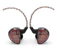 KZ LINSOUL AS10 5BA HiFi Stereo In-Ear Earphone High Resolution Earbud Headphone with 0.75mm 2 pin Cable, Five Balanced Armature Drivers, Noise Cancelling (Without Mic, Black)