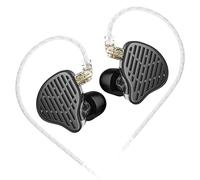 KZ PR2 IEM Headphones, 13.2mm Planar Magnetic Driver, Detachable 2pin Cable, Matte Black (No Mic)