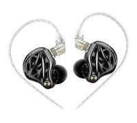 KZ VibeX in-Ear HiFi Headphone Earbuds,Dual Dynamic Driver Extra Bass HiFi Sound with HD Micro,Ergonomic Fit for Music Gaming (Black, Without Mic)