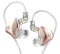 KZ ZEX Earbuds 1 electrostatic + 1 Dynamic Earphone in Ear Monitor Headphone with Detachable Cables Suitable for Audio Engineer, Musician (Rose Gold, Without Mic)