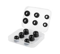 KZ ZS10 Pro Earbud Tips, 3 Pairs Memory Foam + 3 Pairs Rubber IEMS Tips, KBEAR FT01 Noise Isolation in Ear Monitor Eartips for Shure, KZ ZSN PRO X AS10, CCZ Melody, KBEAR KS1, CCA CRA (S/M/L, Black)