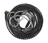 KZ ZS10 Pro IEM Cable, 1.2 Meter Long in Ear Monitor Cable, CCZ C01 4N OFC Upgraded Earbuds Cord for ZSN PRO, Castor, EDX PRO, ZS12 PRO X, ZS10 PROX, ZAR,ZAS, CCA CRA (1.2m, QDC-Pins With Mic, Black)