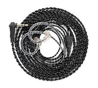 KZ ZS10 Pro IEM Cable, 2 Meter Long in Ear Monitor Cable, CCZ C01 4N OFC Upgraded Earbuds Cord for ZSN PRO X, Castor, EDX PRO, ZS12 PRO X, ZS10 PROX, ZAR,ZAS, CCA CRA (2m, QDC-Pins Without Mic, Black)
