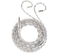 KZ ZS10 PRO IEM Chord 6N Graphene In Ear Monitor Cable 4N OFC Silver-Plated Mixedly Braided Upgrade Cable for KZ ZST/ES4/ZS10/AS10 (2PIN, Silver Grey, 3.5MM)