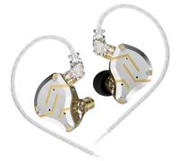 KZ ZS10 Pro in-Ear Monitor 4BA+1DD Hybrid 5 Drivers Earbuds HiFi Bass Noise Isolation Earphones, Clarity in All Frequency Stereo Sound Comfortable Headphones for Musicians (Yellow)