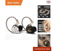 KZ ZS10 Pro Wired Earbuds: 5 Driver Hybrid with Detachable Cable & Mic