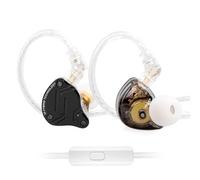 KZ ZS10 Pro X in Ear Earphone, Upgraded 4BA 1DD KZ Headphone Multi Driver in Ear Earphone IEM with Alloy Faceplace Detachable Silver-Plated Recessed 0.75mm 2Pin Cable for Audiophile (Dark, with Mic)
