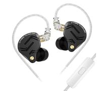 KZ ZS12 PRO X in Ear Monitor Headphones 1DD+5BA HiFi Stereo Sound Wired Earbuds Noise Cancelling Earphone with Full Metal Cavity for Musicians/Singers (with Mic, Black)