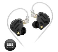 KZ ZS12 PRO X in Ear Monitor IEM Headphones,1DD+5BA Hybrid Wired Gaming Earbuds,KZ Earbuds Earphones,Best in Ear Headphones with 2PIN Cable for Audiophile (Dark Black,Tunable Version, NO Microphone)