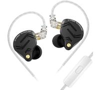 KZ ZS12 PRO X in Ear Monitor IEM with Mic, Wired Gaming Earbuds 5BA 1DD Hybrid IEM Headphones, HiFi Stereo Sound Ear Buds Noise Cancelling inears Earphone, for Musician Singers, Without Tuning Switch