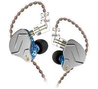 KZ ZSN Pro in-Ear Earbud Headphones Metal Faceplate,Hybrid Dynamic Driver Balanced Armature IEMs with Detachable Cable,in-Ear Headphones Compatible for iPhone Android,Workout(Blue Without Mic)