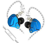 KZ ZSN PRO X in-Ear Earbud Headphones with Mic Dual Driver 1BA+1DD Hybrid Wired Gaming Earbuds Earphones Compatible with Android, iPhone, iPad, Laptops, MP3 and Most 3.5mm Interface (Blue with Mic)