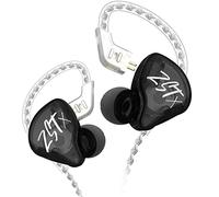 KZ ZST X in-Ear Monitors, Upgraded Dynamic Hybrid Dual Driver ZSTX Earphones, HiFi Stereo IEM Wired Earbuds/Headphones with Detachable Cable for Musician Audiophile (without Mic, Black)