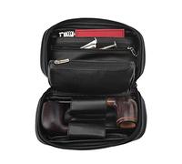 KZ55H PU Leather Tobacco Smoking Pipe Pouch Case Bag Storage Carrying Travel Vintage Holder for 2 Tobacco Pipe and Other Accessories