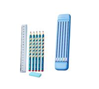 KZGMMHY8 Creative And Minimalist Pencil Boxes For Primary School Children, With Each Pencil Placed In A Separate Pen Slot, Portable And Tidy (Color : Blue, Size : 22.5 * 5.5cm)