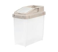 KZGMMHY8 Kitchen Household 10KG Transparent Large Capacity Grain Rice Bucket, Sealed Moisture-proof Plastic Food Storage Container With Measuring Cup (Color : Brown, Size : 32X17cm)