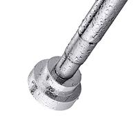 KZGRIT Shower Curtain Rod, Stainless Steel, No Drilling & Rust, Anti-Slip, Adjustable Tension Spring Pole, Extendable Telescopic Rail for Closet, Bathroom, Windows or Doorways (105-170cm)