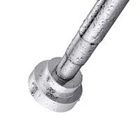 KZGRIT Shower Curtain Rod, Stainless Steel, No Drilling & Rust, Anti-Slip, Adjustable Tension Spring Pole, Extendable Telescopic Rail for Closet, Bathroom, Windows or Doorways (67-90cm)