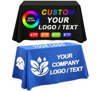 KZhanmy Custom Table Cloth with Business Logo Text, Personalized Table Cloth, Custom Table Cover for Tradeshow Events Company School Associations Shop Birthday Wedding (156" x 69" (8FT Open Back))